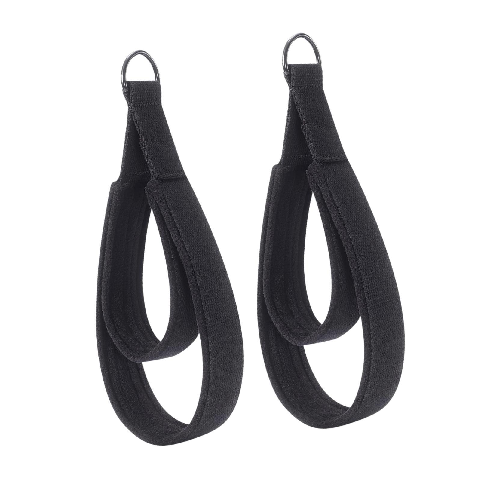 Yoga Fitness Pilates Reformer - 2x D Rings Straps Nonslip Pilate