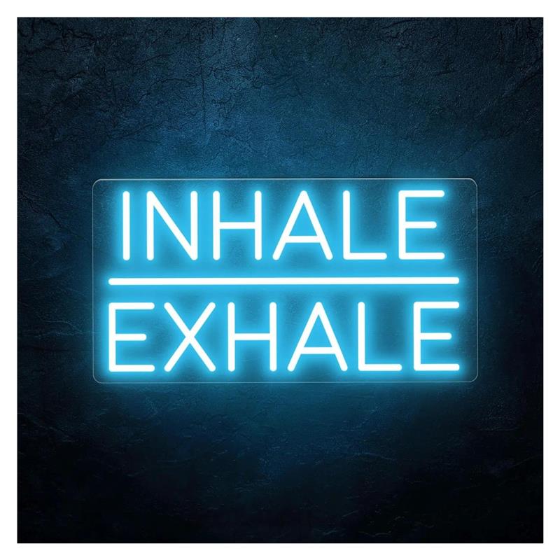 Inhale Exhale Neon Sign Light  - Yoga Fitness Power Yoga review and price