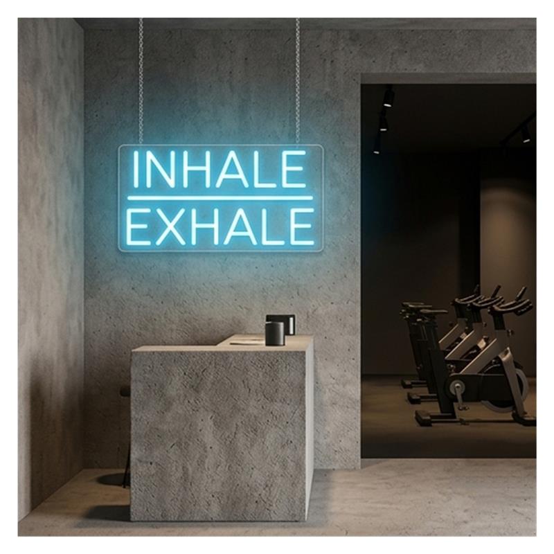 Inhale Exhale Neon Sign Light  - Yoga Fitness Power Yoga review and price