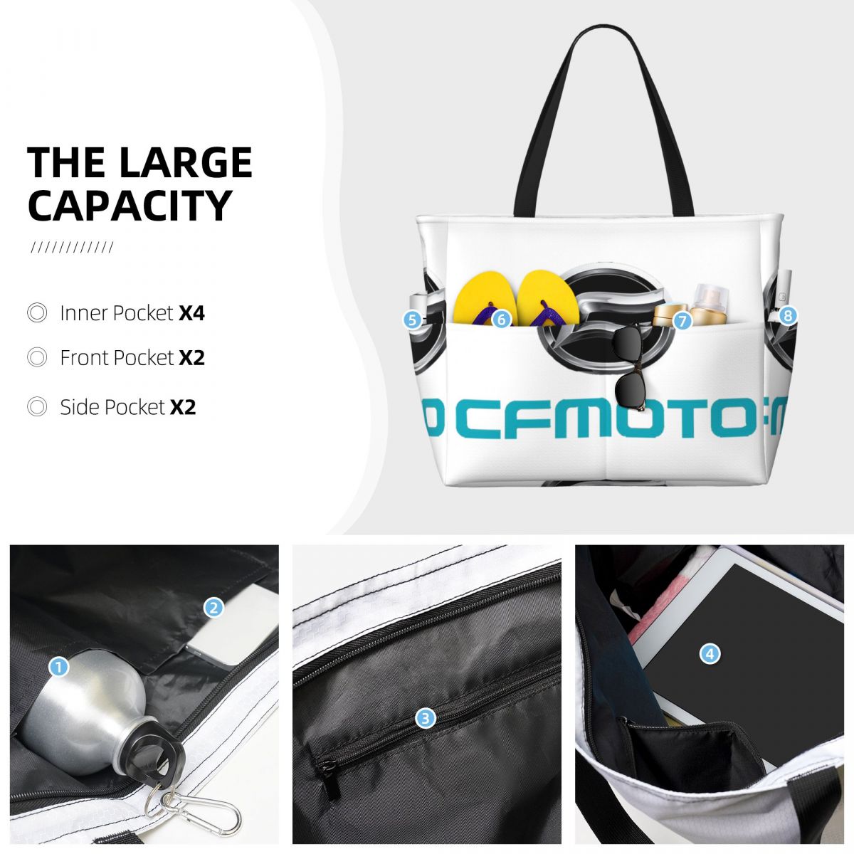 CFMoto Logo Motorcycle Beach T - Yoga Fitness Tote review and price
