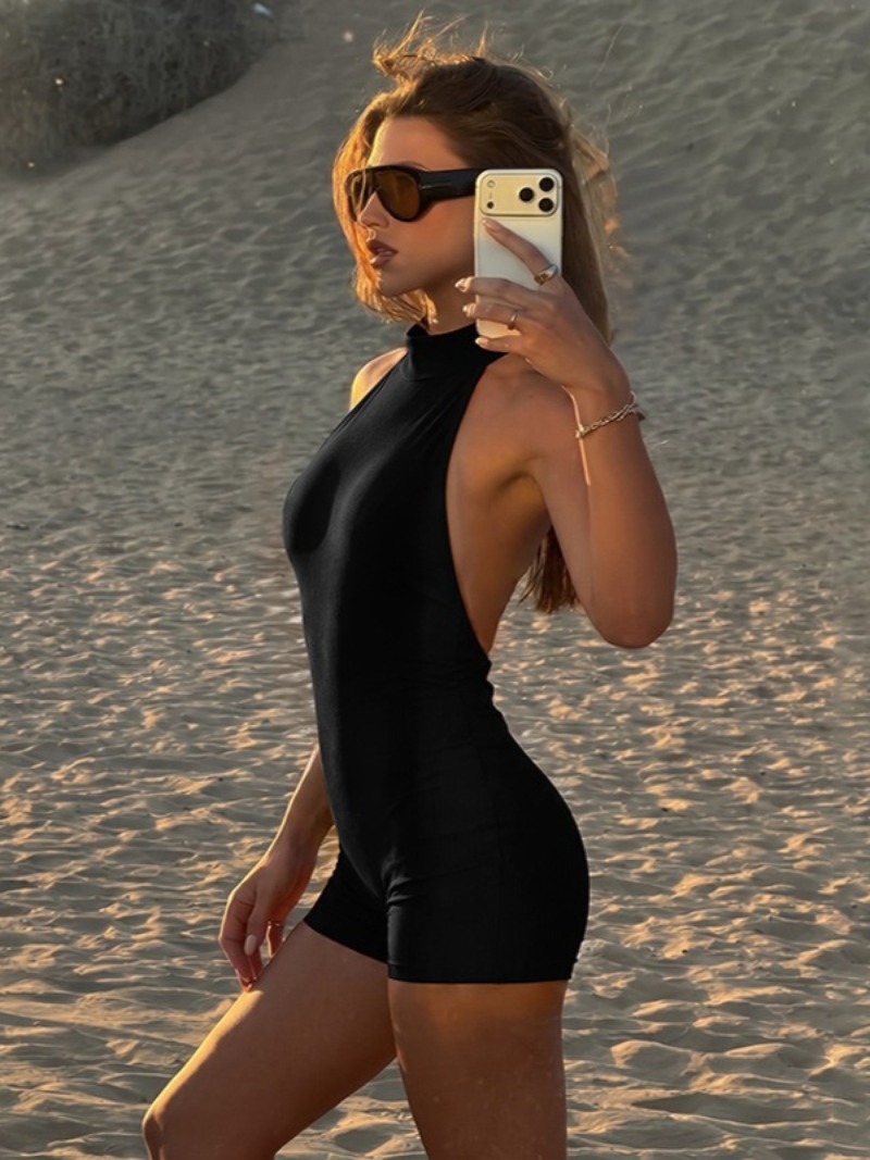 Sexy Halter Neck Sleeveless Bo - Yoga Overall Fitness review and price