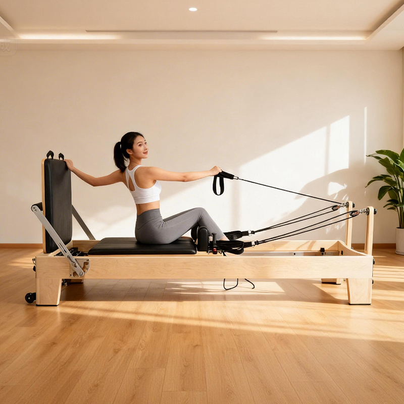 White Maple Portable Adjustabl - Yoga Fitness Pilates Reformer review and price