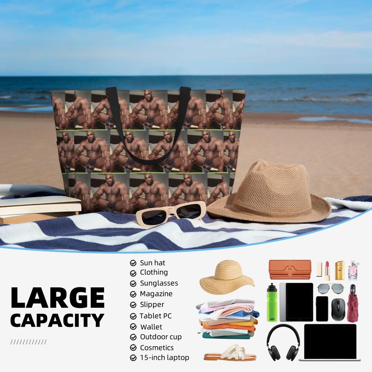 Big Dick Black Guy Meme Barry  - Yoga Fitness Tote review and price