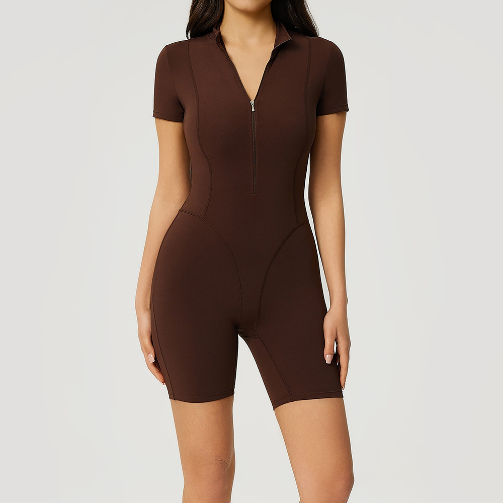Zipper Workout Jumpsuit Sports - Yoga Overall Fitness review and price