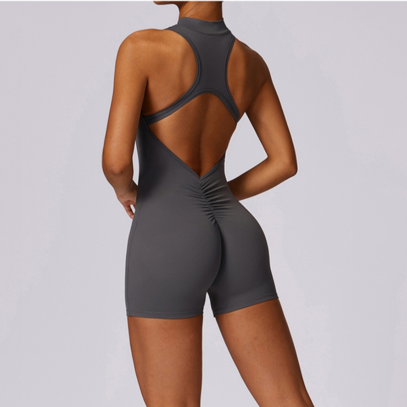 Summer Zipper Workout Jumpsuit - Yoga Overall Fitness review and price